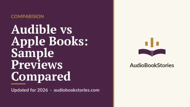 Audible vs Apple Books: Sample Previews Compared · Comparision — AudiobookStories